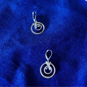 💞 Silver Two Tone Charm Earrings 💞